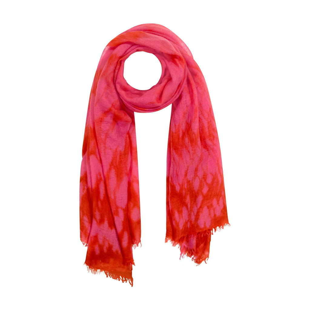 Cashmere Felted Dip Dye Shawl Hibiscus Flower - The Well Appointed House