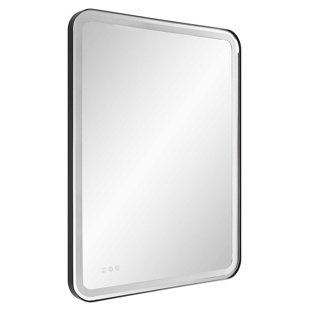 Crofton Lighted Large Mirror in Black - The Well Appointed House