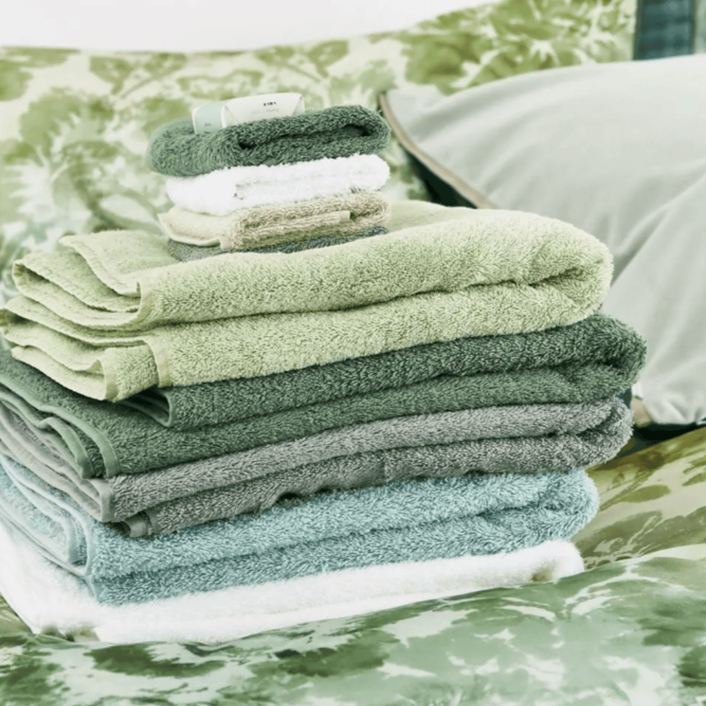 100% Organic Cotton Porcelain Blue Loweswater Towels - Bath Towels - The Well Appointed House