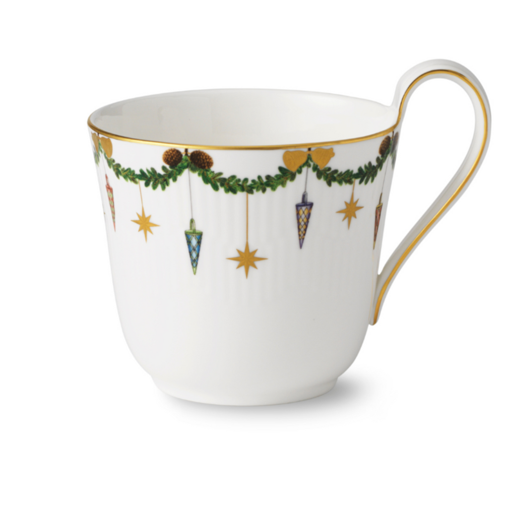 Star Fluted Christmas High Handle Mug 3CL - Well Appointed House