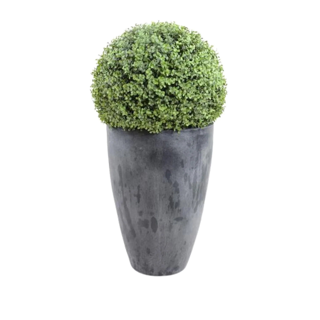 15" Faux Boxwood Ball in Tapered Pot - Florals & Greenery - The Well Appointed House