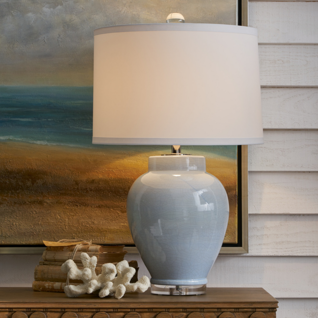 Cloud Blue Drip Table Lamp - The Well Appointed House