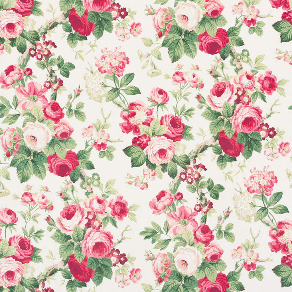 Nancy Floral Rose Fabric - The Well Appointed House