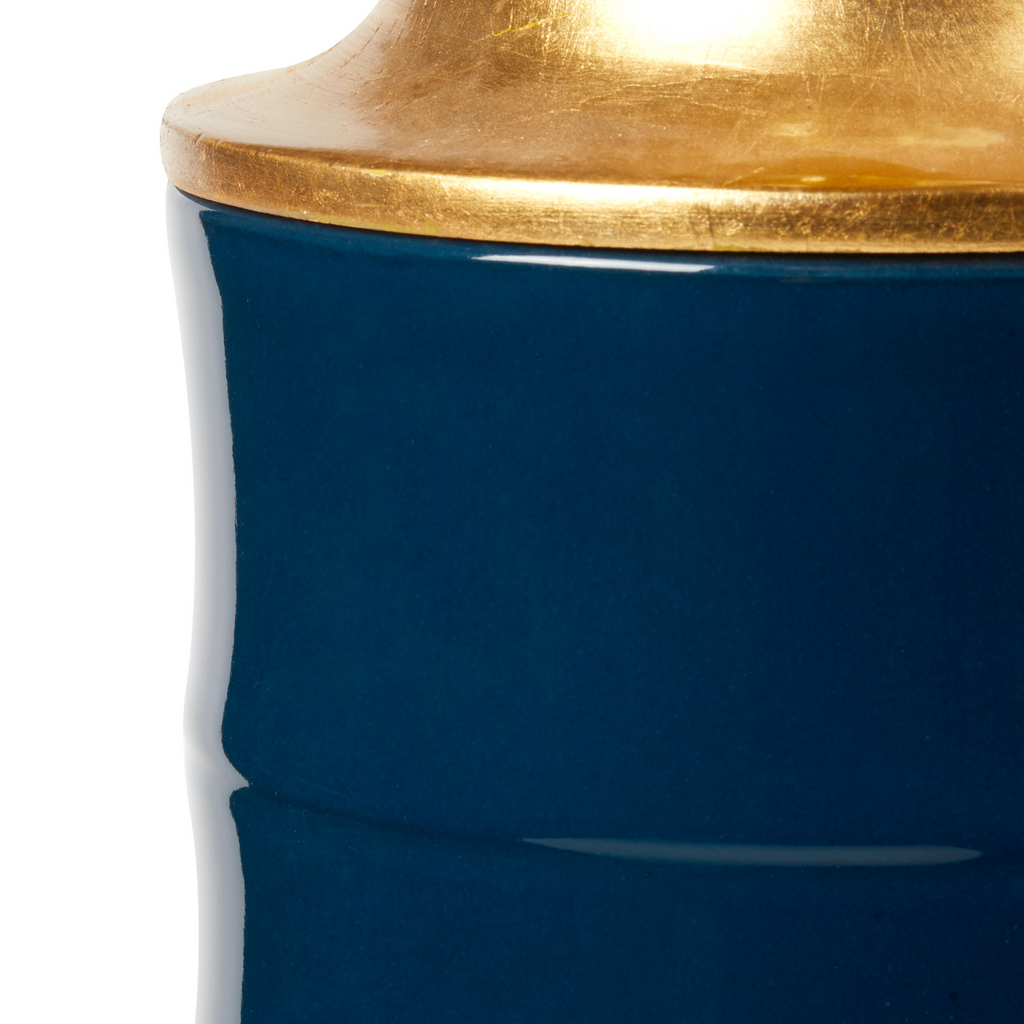 SAIGON LAMP WITH SHADE IN NAVY BLUE - THE WELL APPOINTED HOUSE 