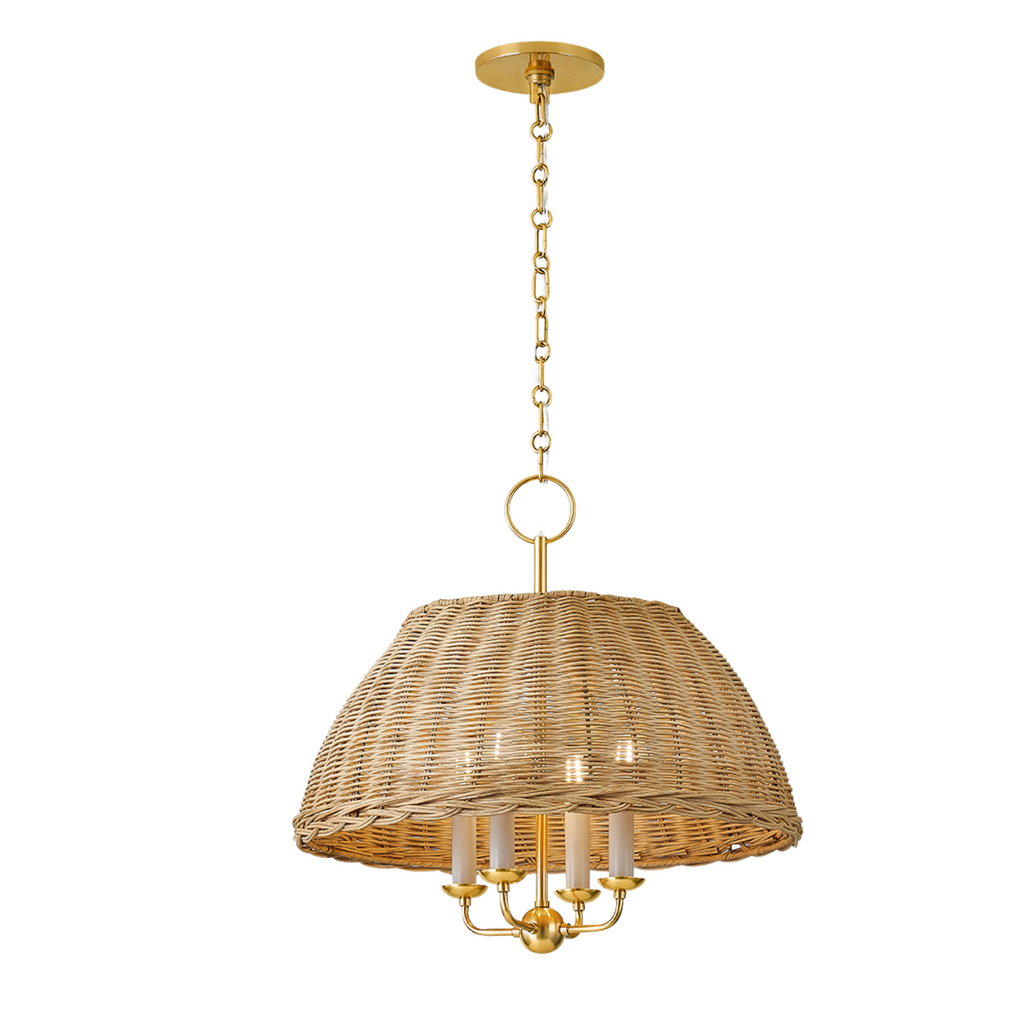 Arwen Chandelier in Aged Brass - The Well Appointed House
