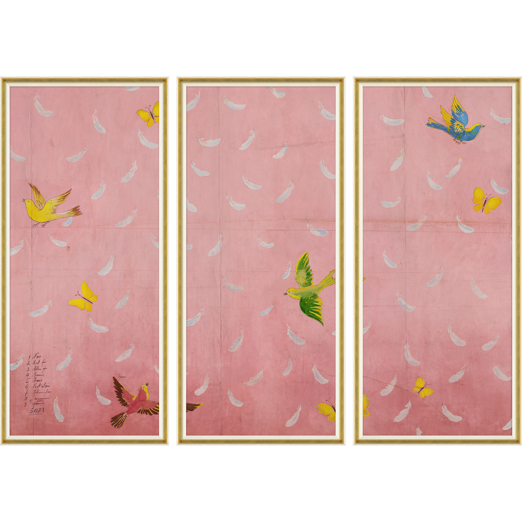 Paule Marrot Feathers Triptych (Var. 1)- The Well Appointed House