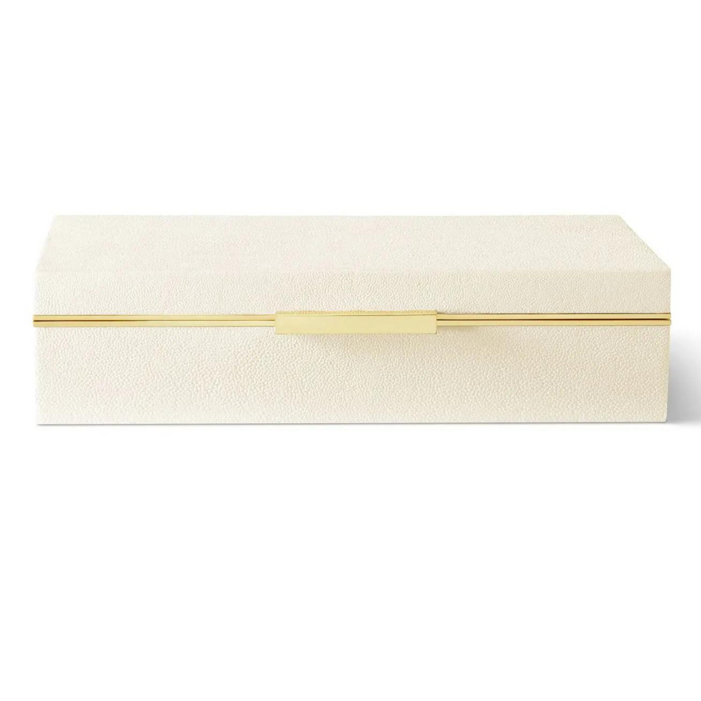 Shagreen Envelope Box, Cream - The Well Appointed House