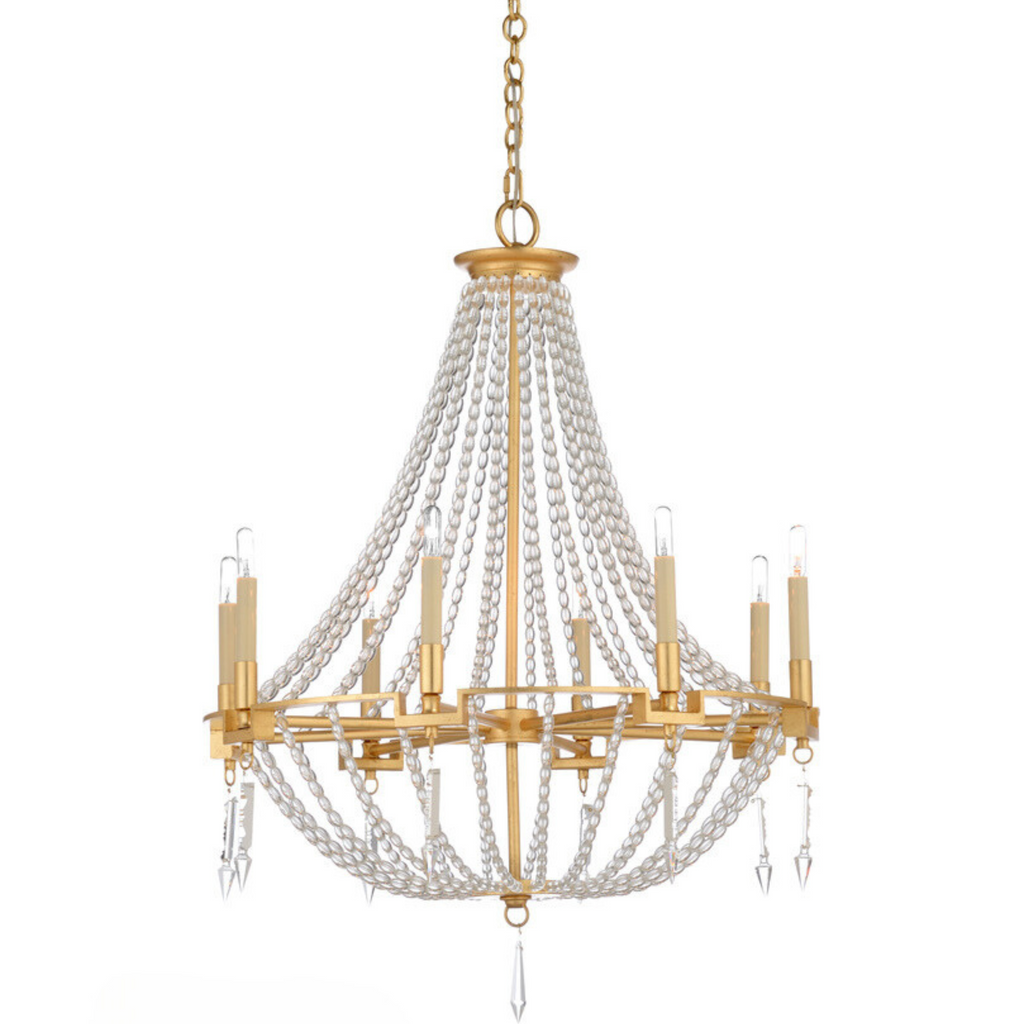 Antoinette Pendant in Gold Leaf - The Well Apppinted House