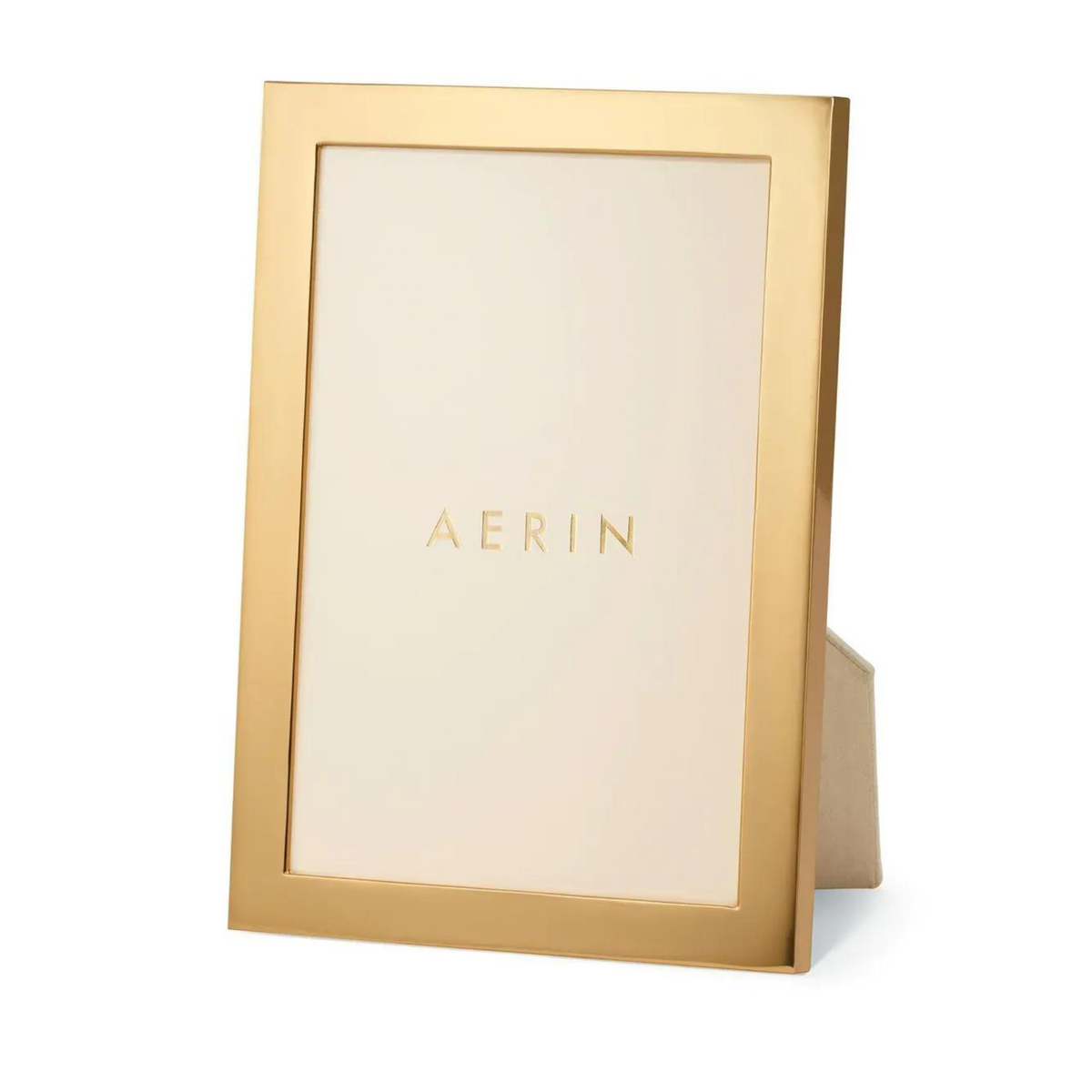Aerin Martin Brass Pleated Suede Lining Frame The Well Appointed House