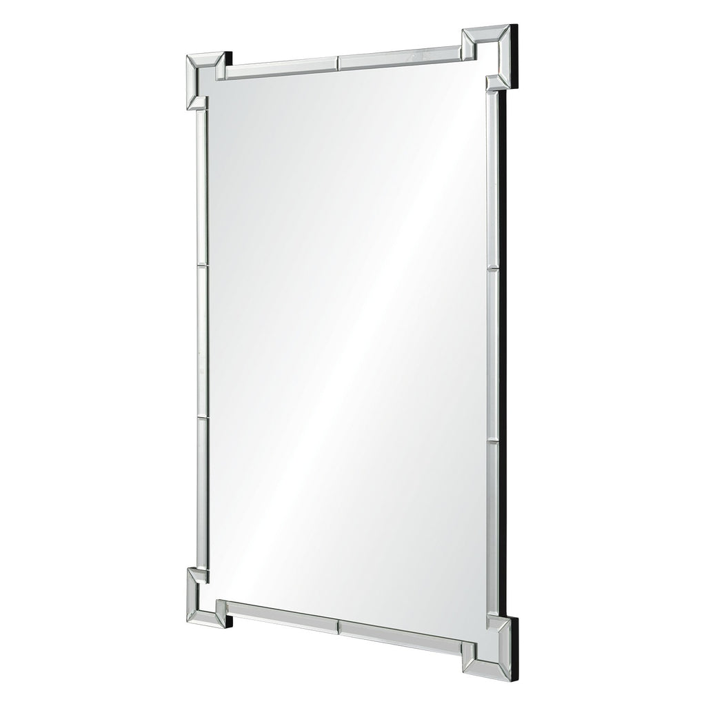 Framed Mirror with Non-Beveled Center Mirror Framed Wall Mirror - The Well Appointed House