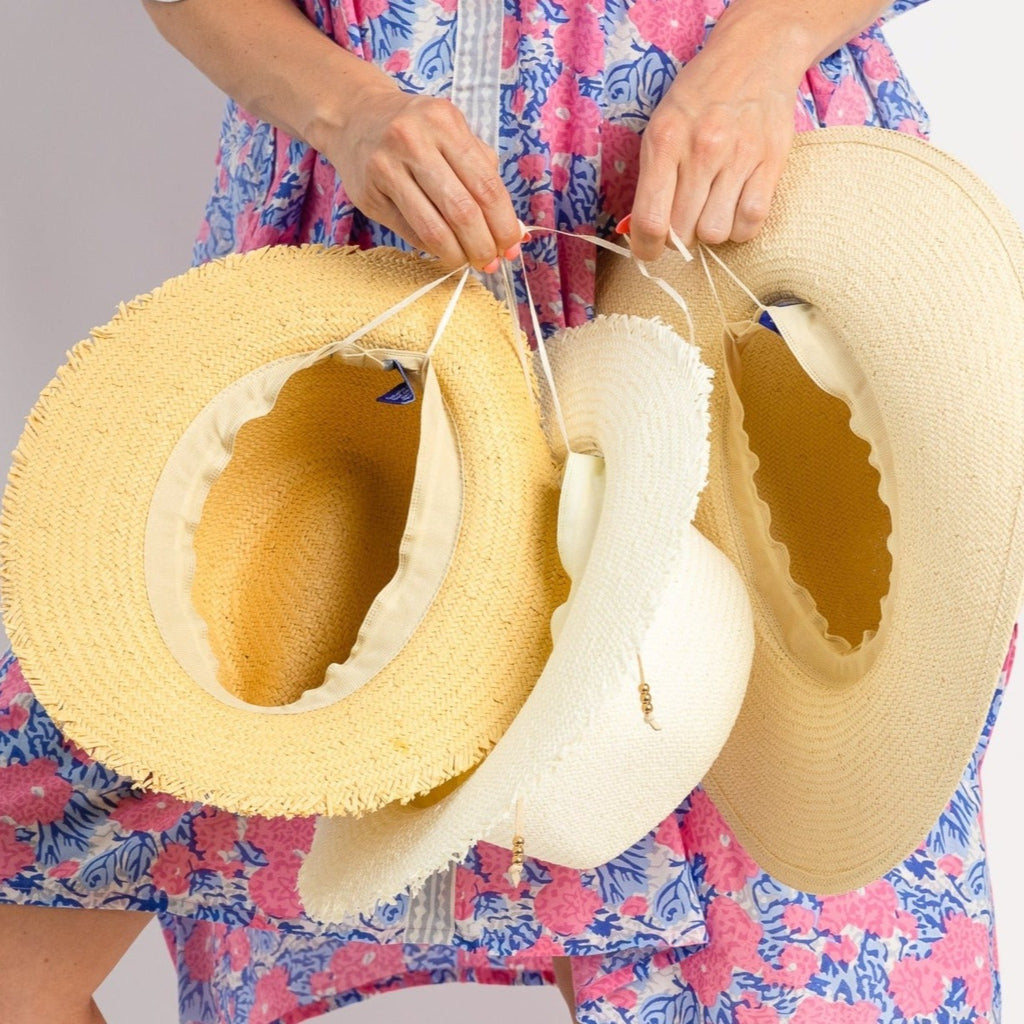 Classic Packable Travel Hat with Fringe- Toast - The Well Appointed House