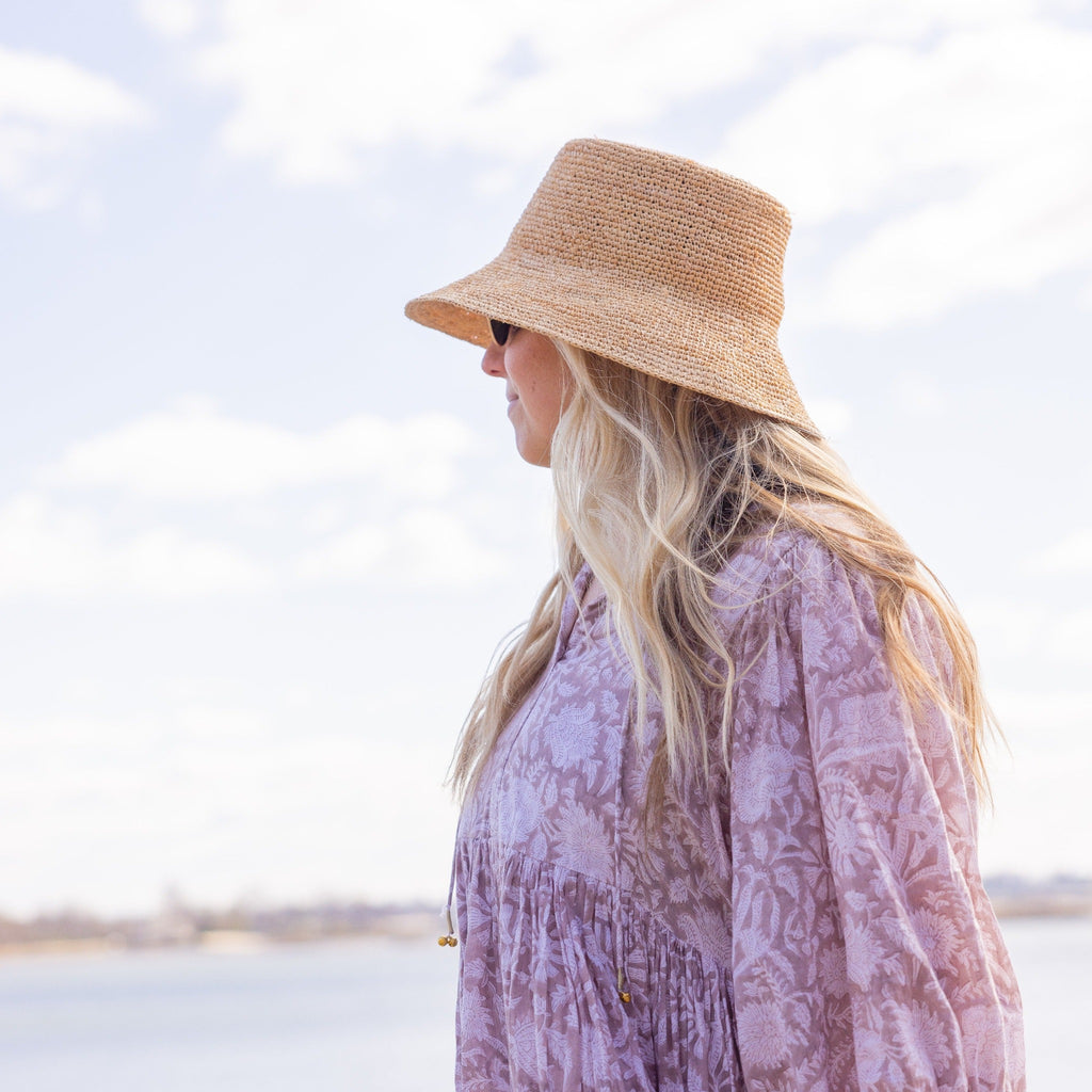 Chic Crochet Bucket Hat- Natural - The Well Appointed House