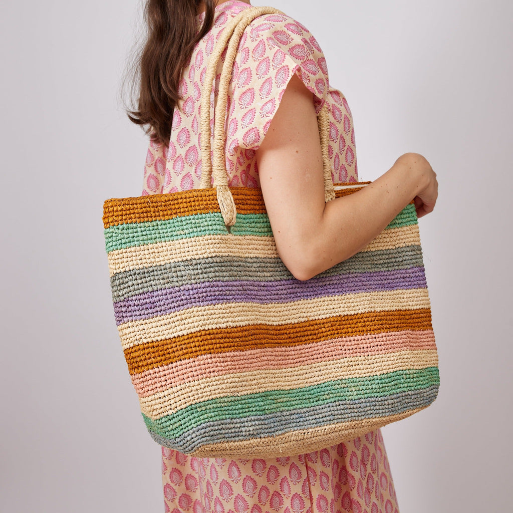 Seaglass Stripe Tote - The Well Appointed House