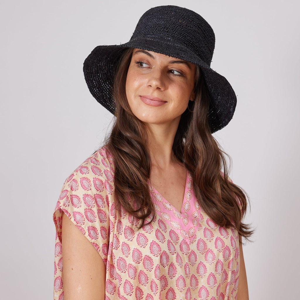 Chic Crochet Bucket Hat- Black - The Well Appointed House