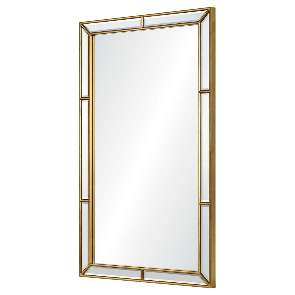 Hand Carved Burnished Gold Leaf Finish Framed Wall Mirror - The Well Appointed House