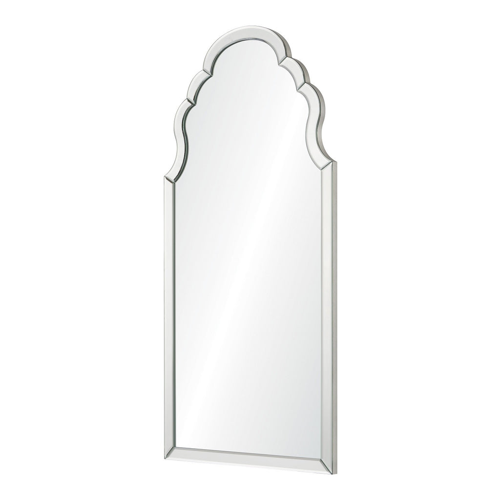 Curved Non-Beveled Center Mirror Framed Wall Mirror - The Well Appointed House