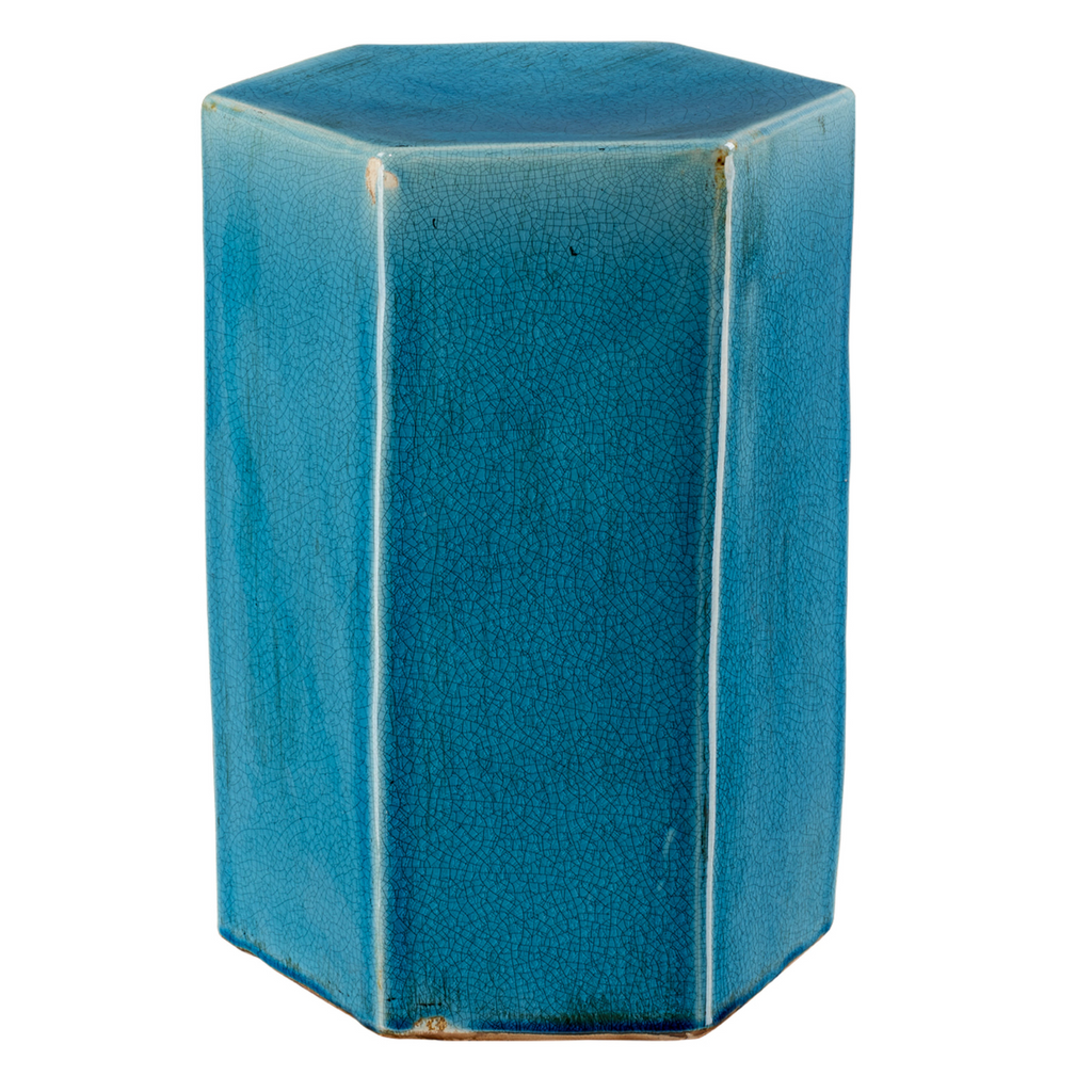 Azure Ceramic Side Table- The Well Appointed House