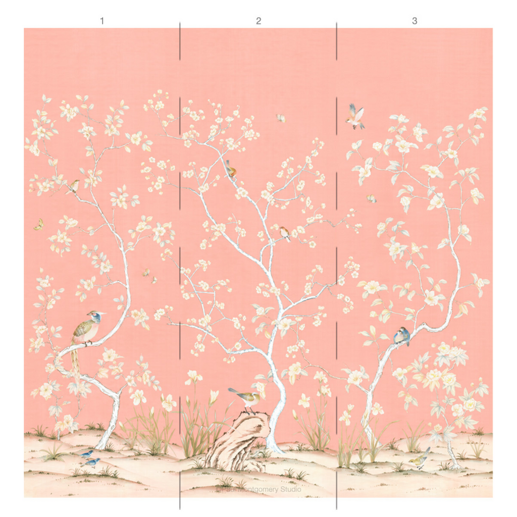 Lavena Chinoiserie Mural Wallpaper Panels - The Well Appointed House