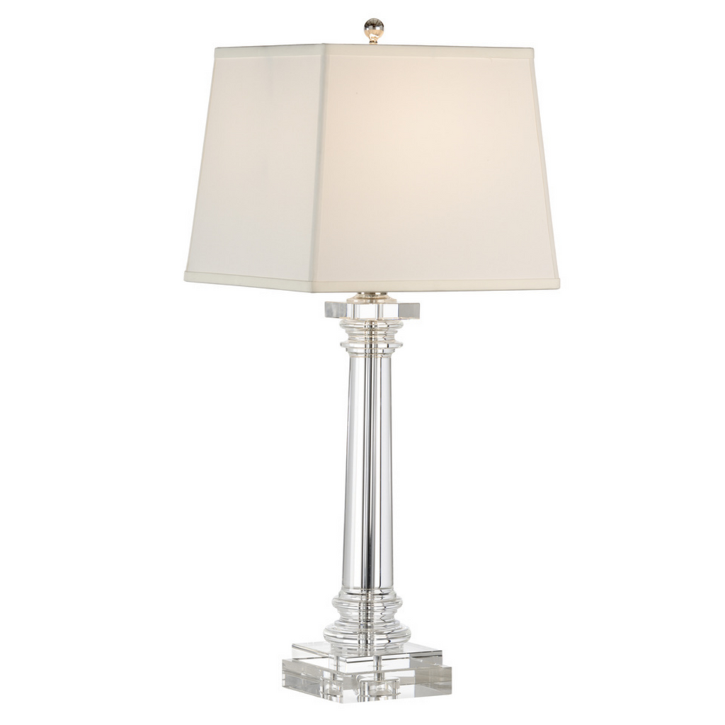 Round Crystal Column Table Lamp - The Well Appointed House