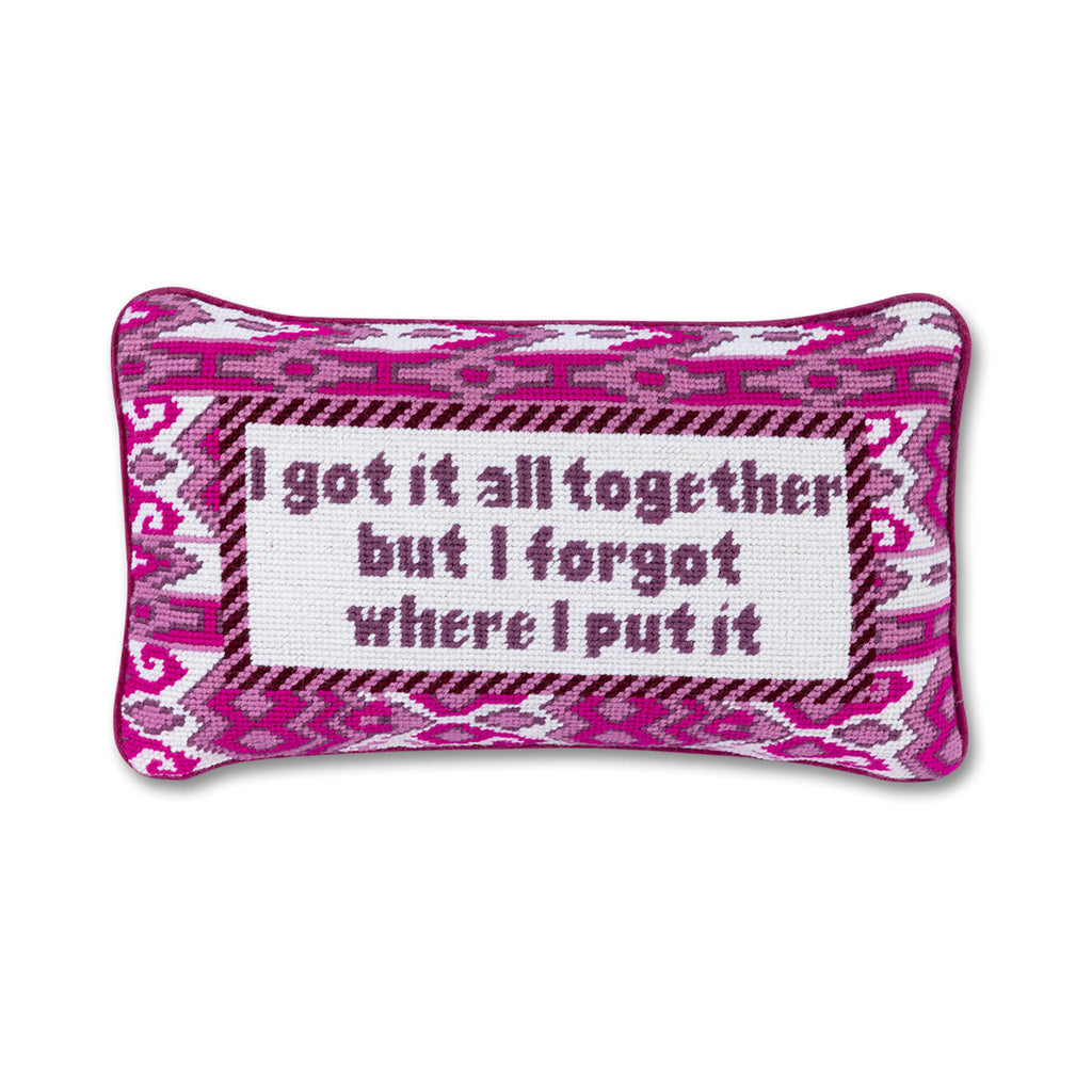 Got It All Together Needlepoint Pillow - The Well Appointed House