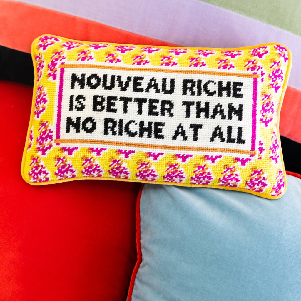 Nouveau Riche Needlepoint Pillow - The Well Appointed House