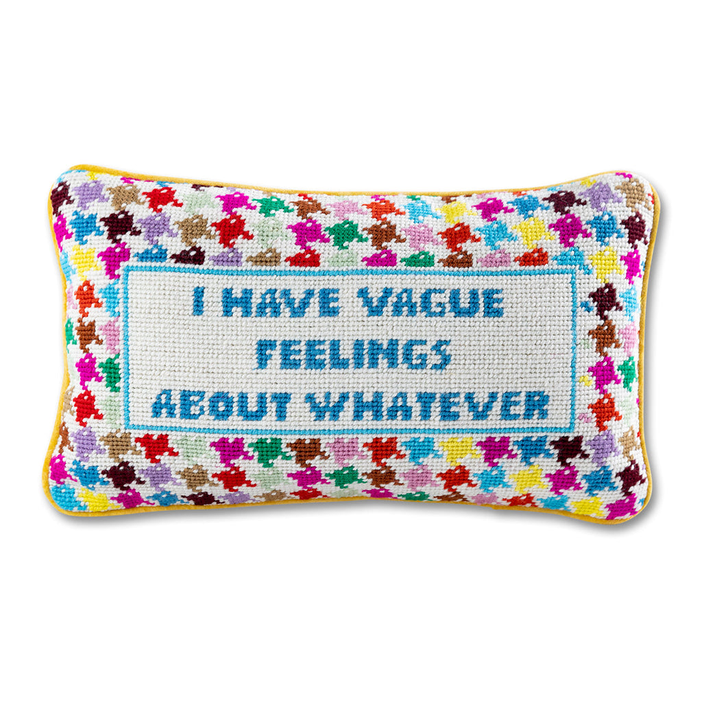 Vague Feelings Needlepoint Pillow - The Well Appointed House
