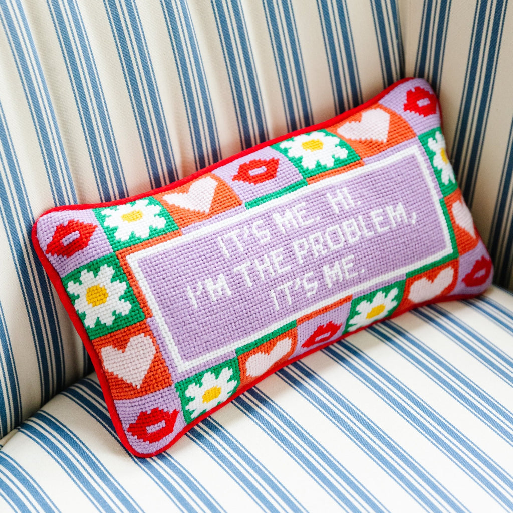 It's Me Needlepoint Pillow - The Well Appointed House