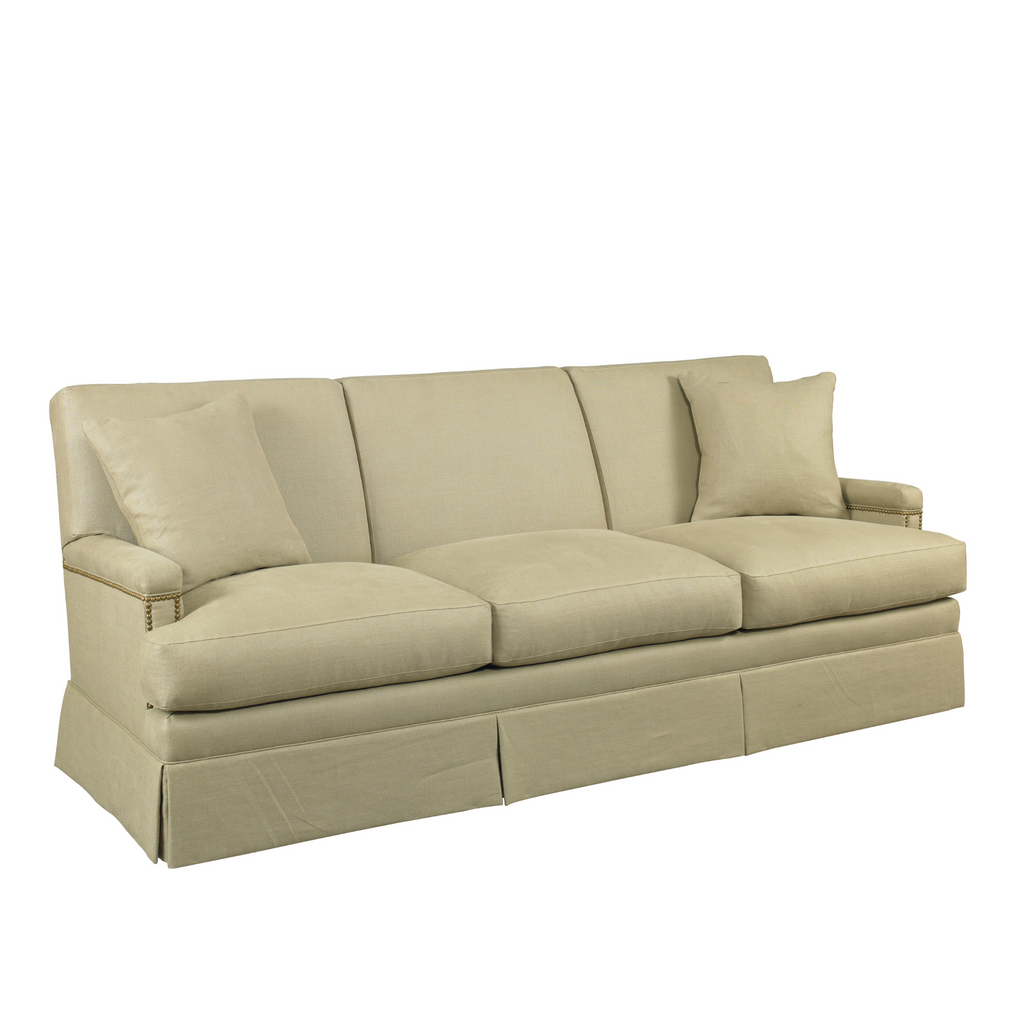 Montmartre Kick Pleat Skirt Sofa with Nail Trim - The Well Appointed House