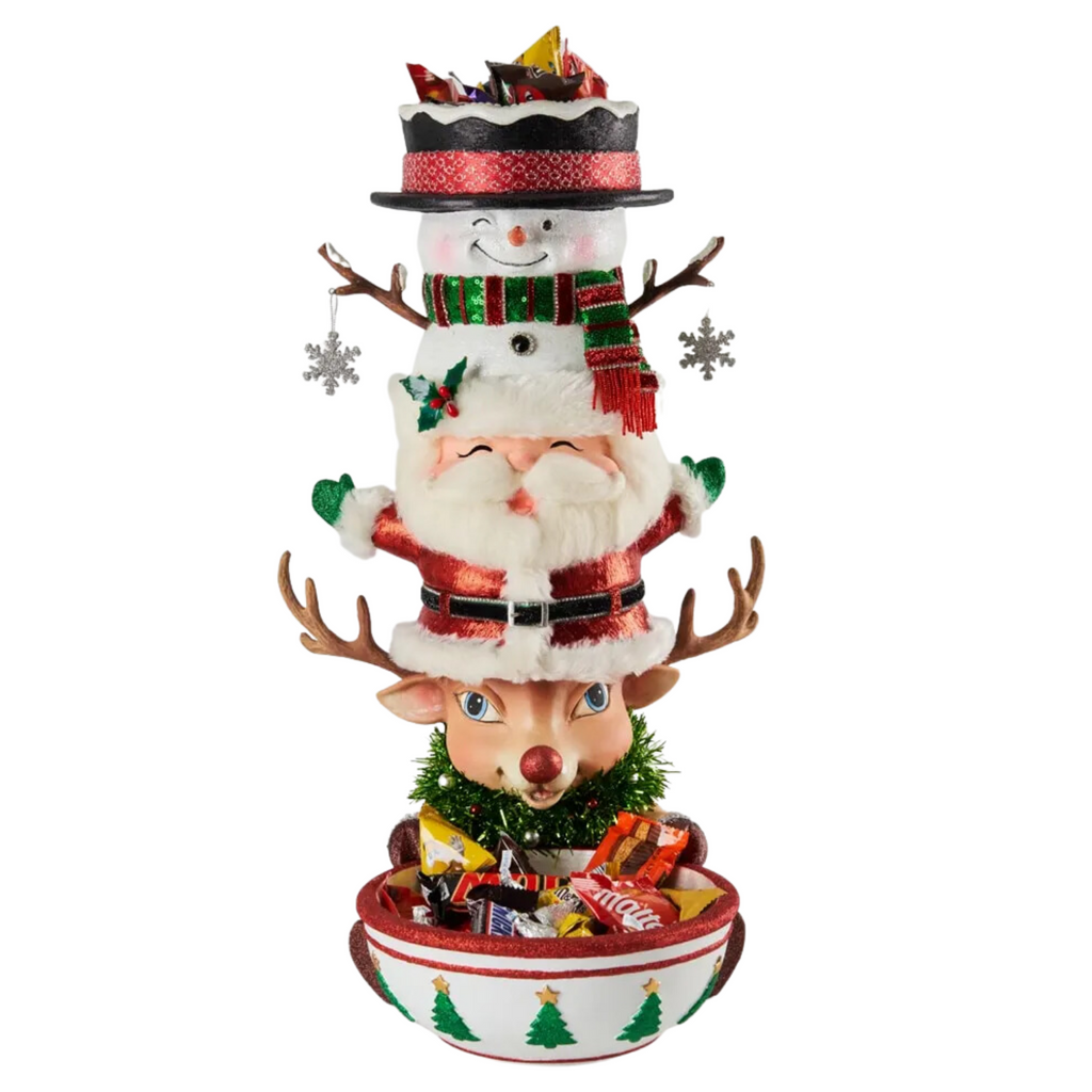 Merry Kitschmas Stacked Bowls Christmas Decoration - The Well Appointed House