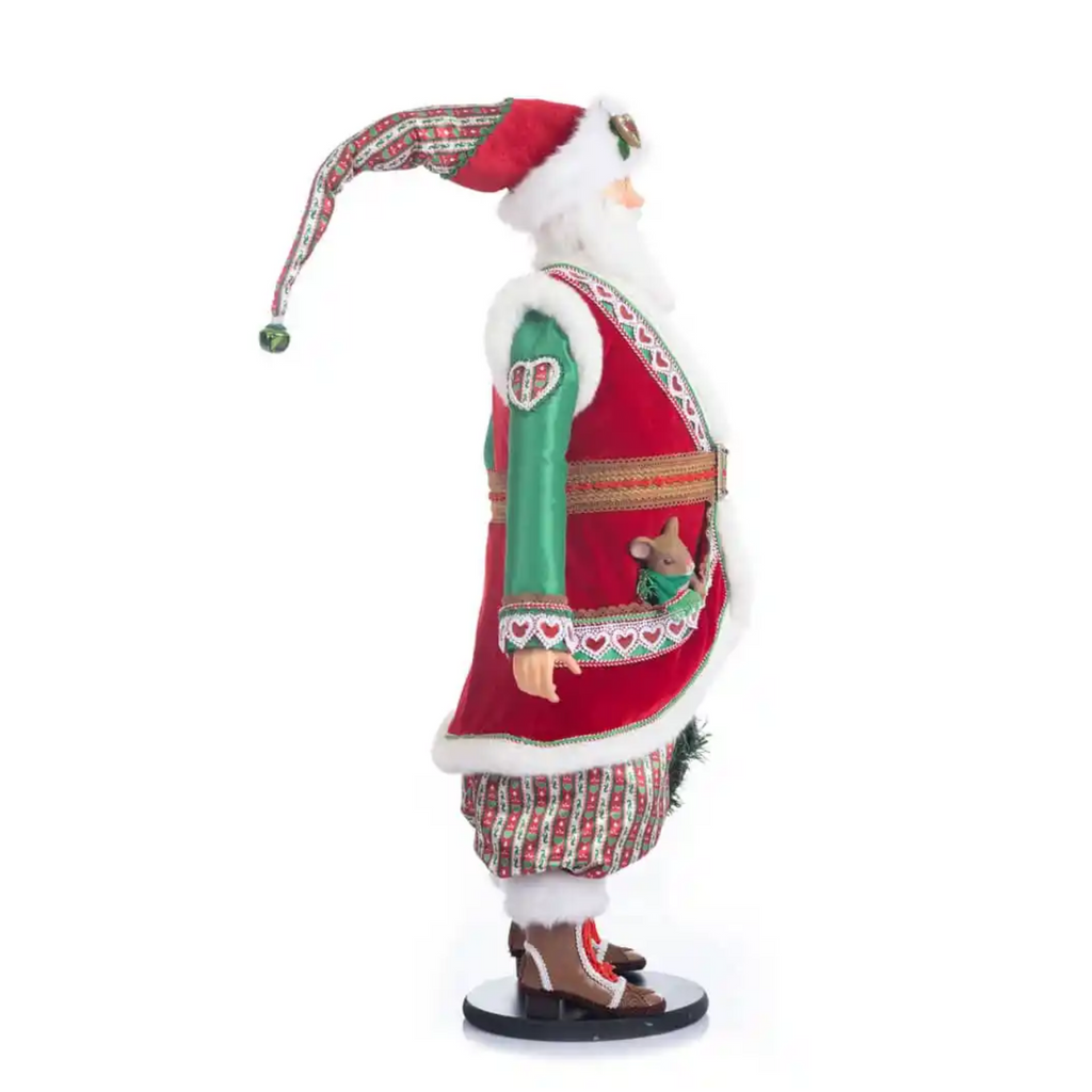 32" Papa Nicolas Nutmeg Santa Doll Christmas Decoration - The Well Appointed House