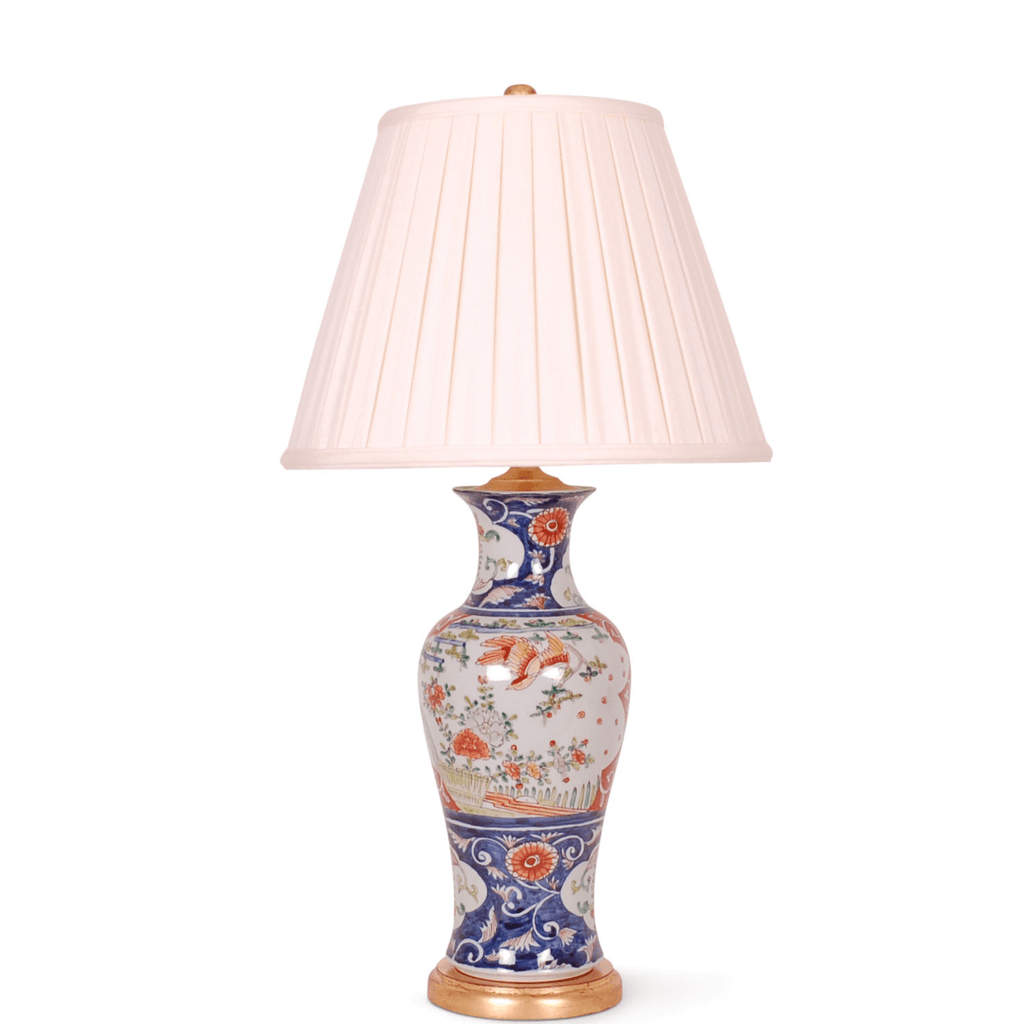 29" Imari Blue Foral Vase Table Lamp - Table Lamps - The Well Appointed House