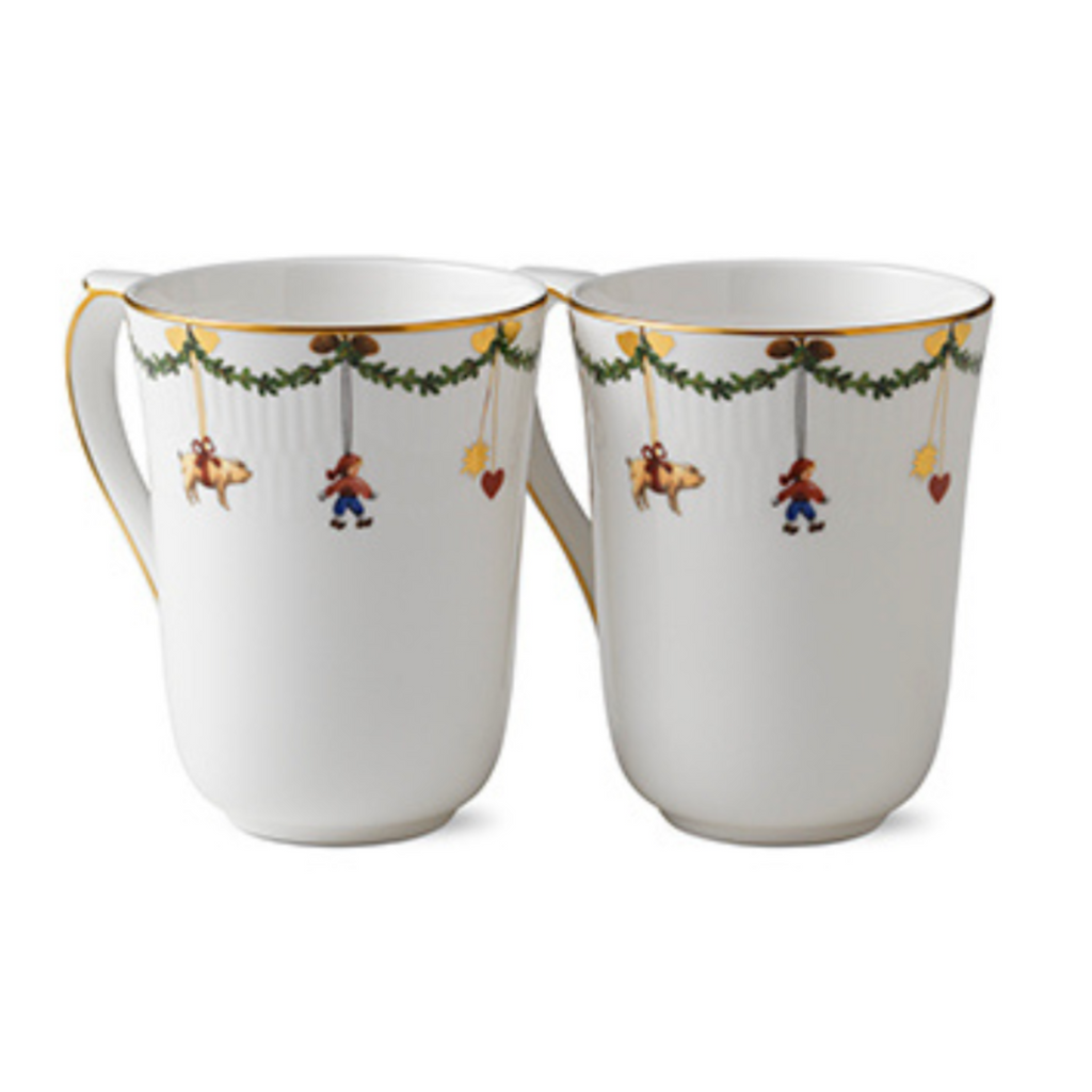 Star Fluted Christmas Mug 33CL, 2 pieces - Well Appointed House