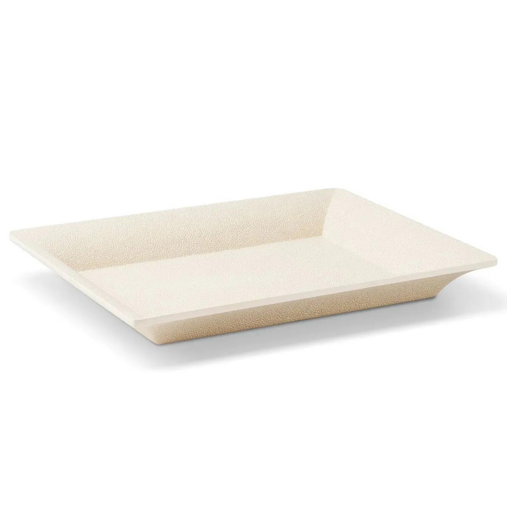 Shagreen Small Tray, Cream - The Well Appointed House