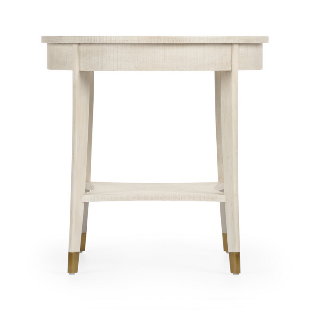 Oaklee End Table in Hand Finished Cerused Oak - The Well Appointed House
