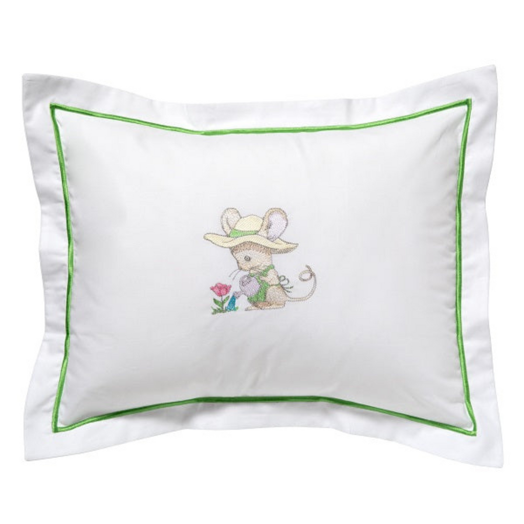 Baby Boudoir Pillow Cover in Gardening Mouse Green - The Well Apointed House