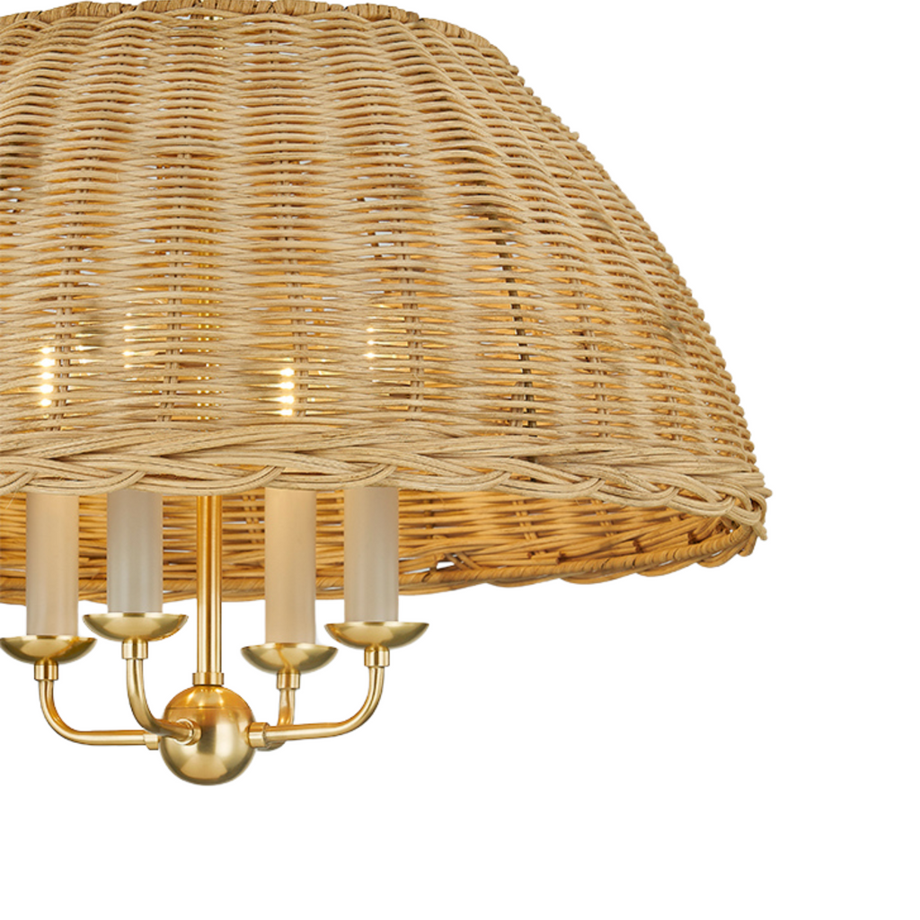 Arwen Chandelier in Aged Brass - The Well Appointed House