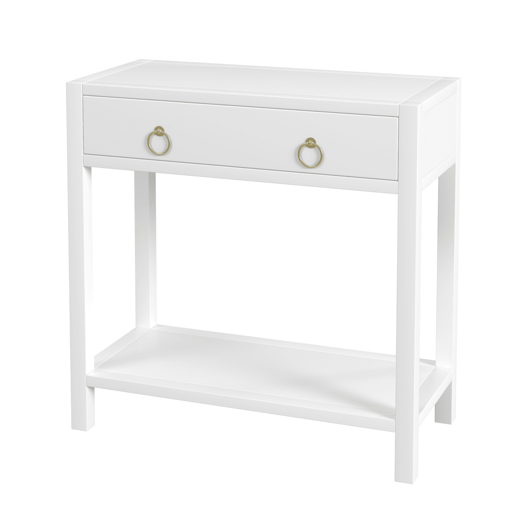 30" White Single Drawer Wood Nightstand - Nightstands & Chests - The Well Appointed House