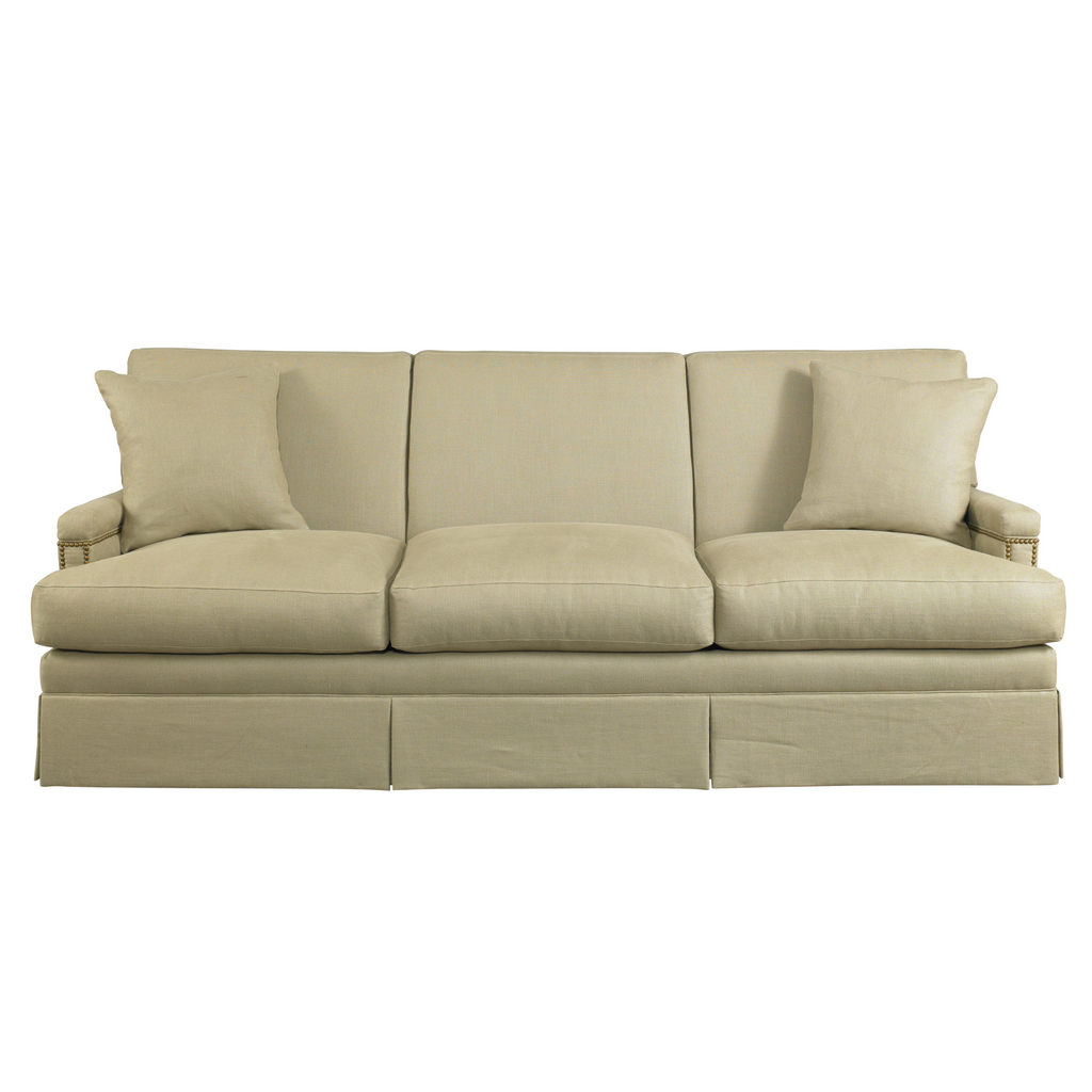 Montmartre Kick Pleat Skirt Sofa with Nail Trim - The Well Appointed House