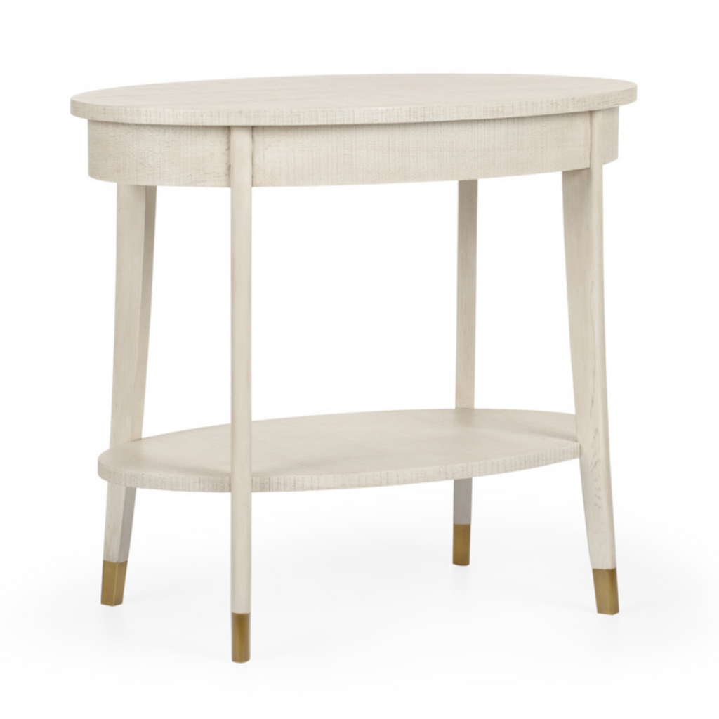 Oaklee Side Table in Hand Finished Cerused Oak - The Well Appointed House