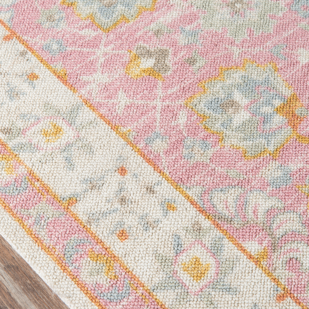 Ana Pink Wool Area Rug - The Well Appointed House