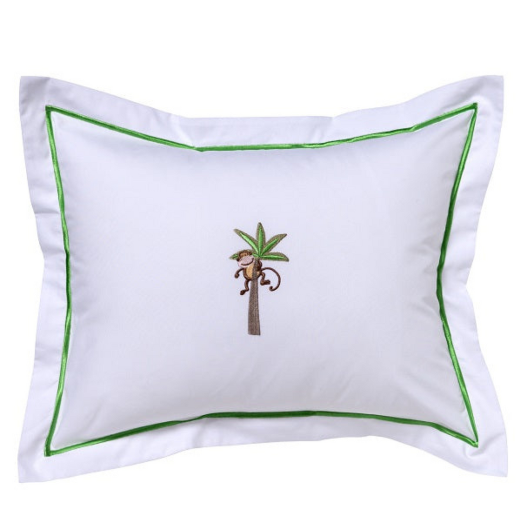Baby Boudoir Pillow Cover in Monkey with Palm Tree - The Well Appointed House