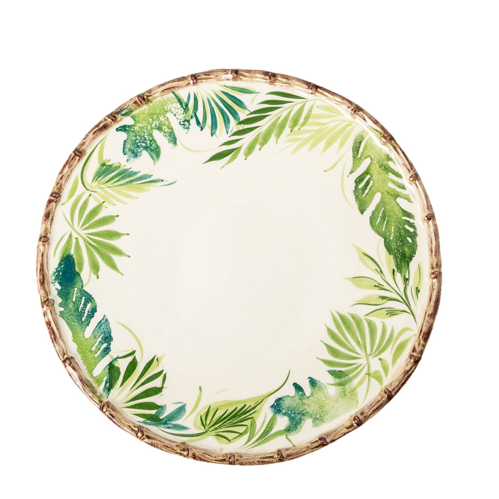 Small Compagnia Leaves & Bamboo Dinner Plate - The Well Appointed House
