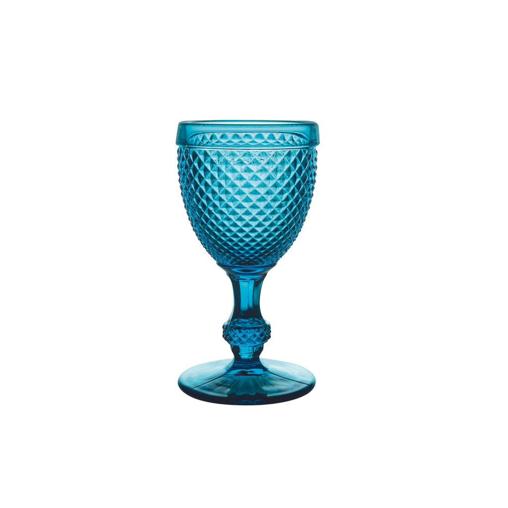 Set of Four Bicos Azul Water Goblets  - The Well Appointed House