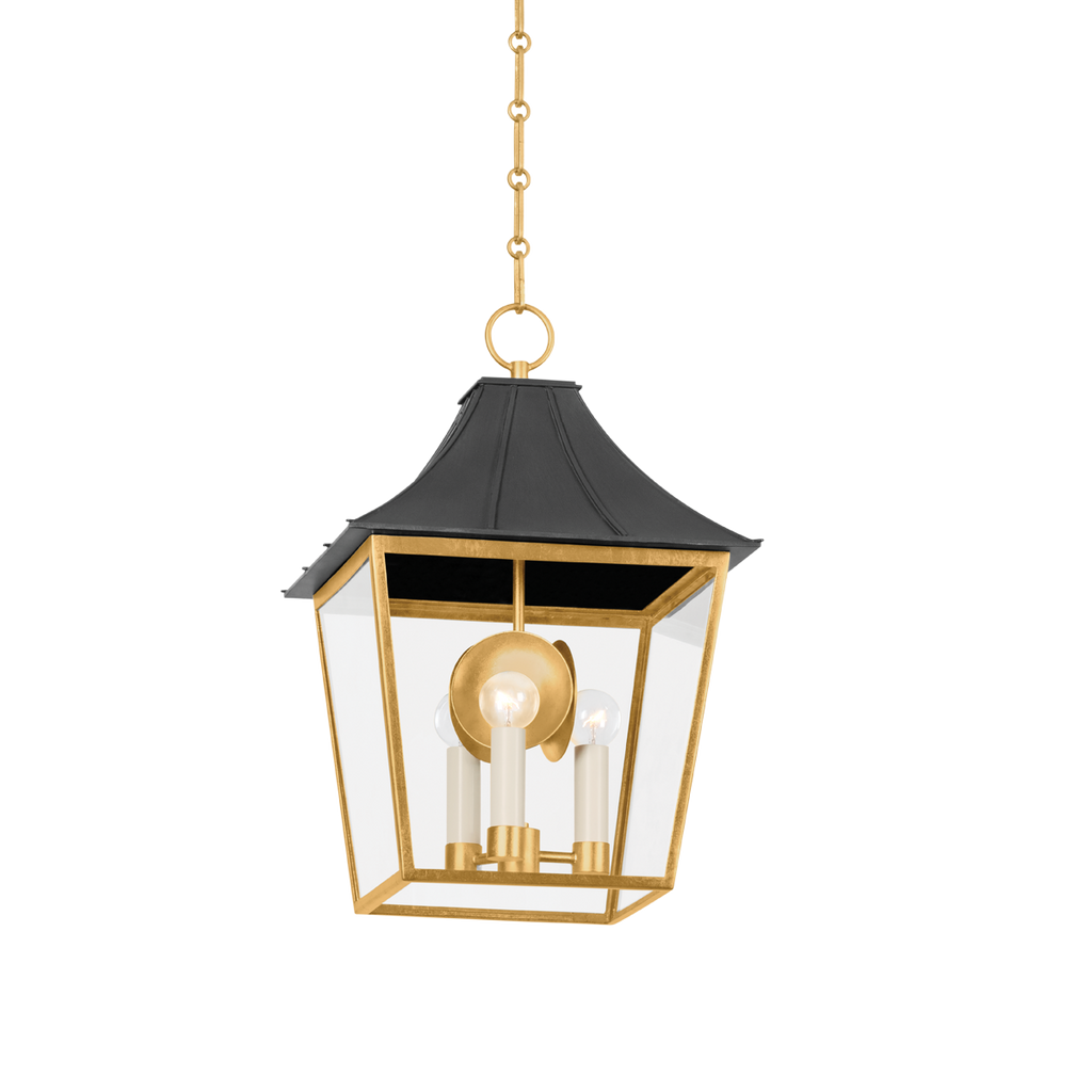Staatsburg Pendant in Vintage Gold Leaf - The Well Appointed House