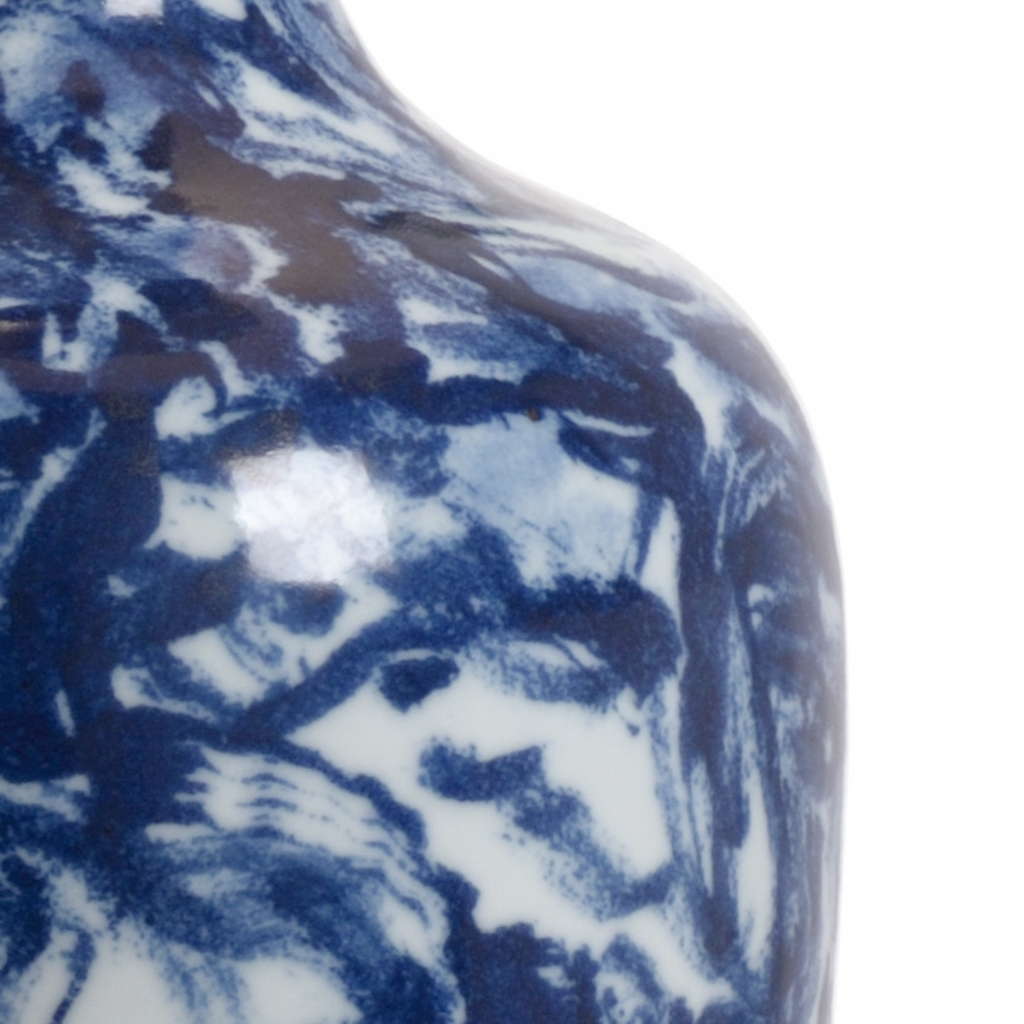 Ceramic Blue Belle Lamp in Blue & White Glaze - The Well Appointed House