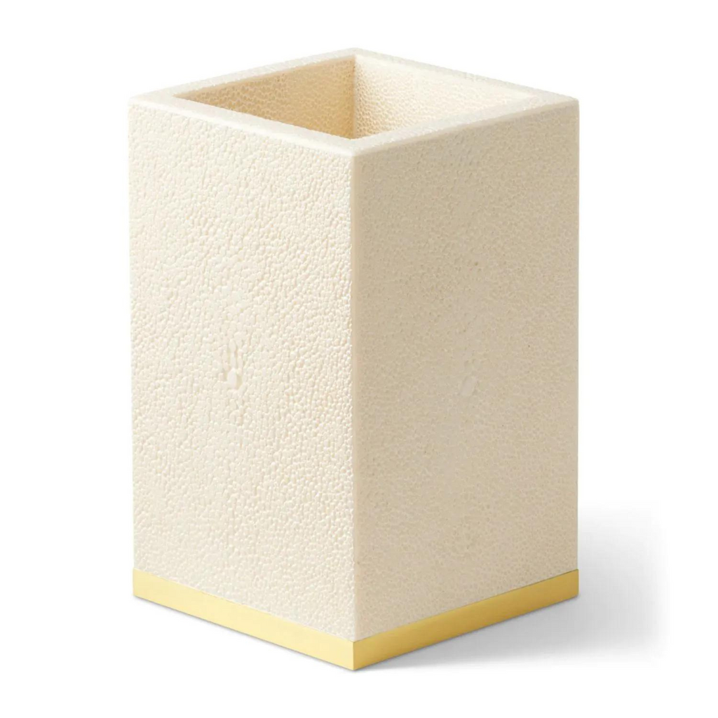 Shagreen Pencil Cup, Cream - The Well Appointed House