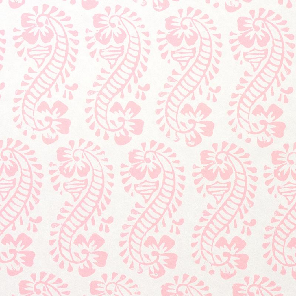 Schumacher Lani Pink Botanical Paisley Wallpaper - The Well Appointed House