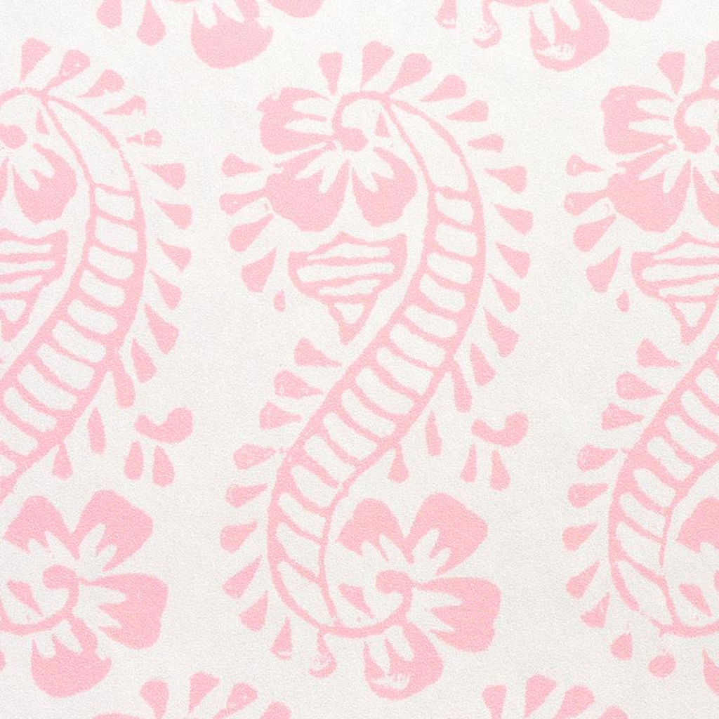 Schumacher Lani Pink Botanical Paisley Wallpaper - The Well Appointed House