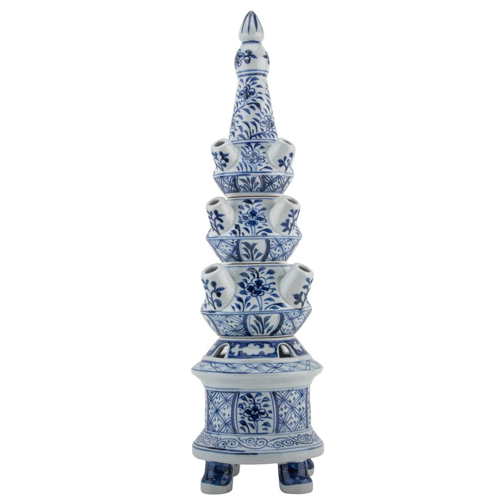 Tulipere Round in Blue & White - The Well Appointed House