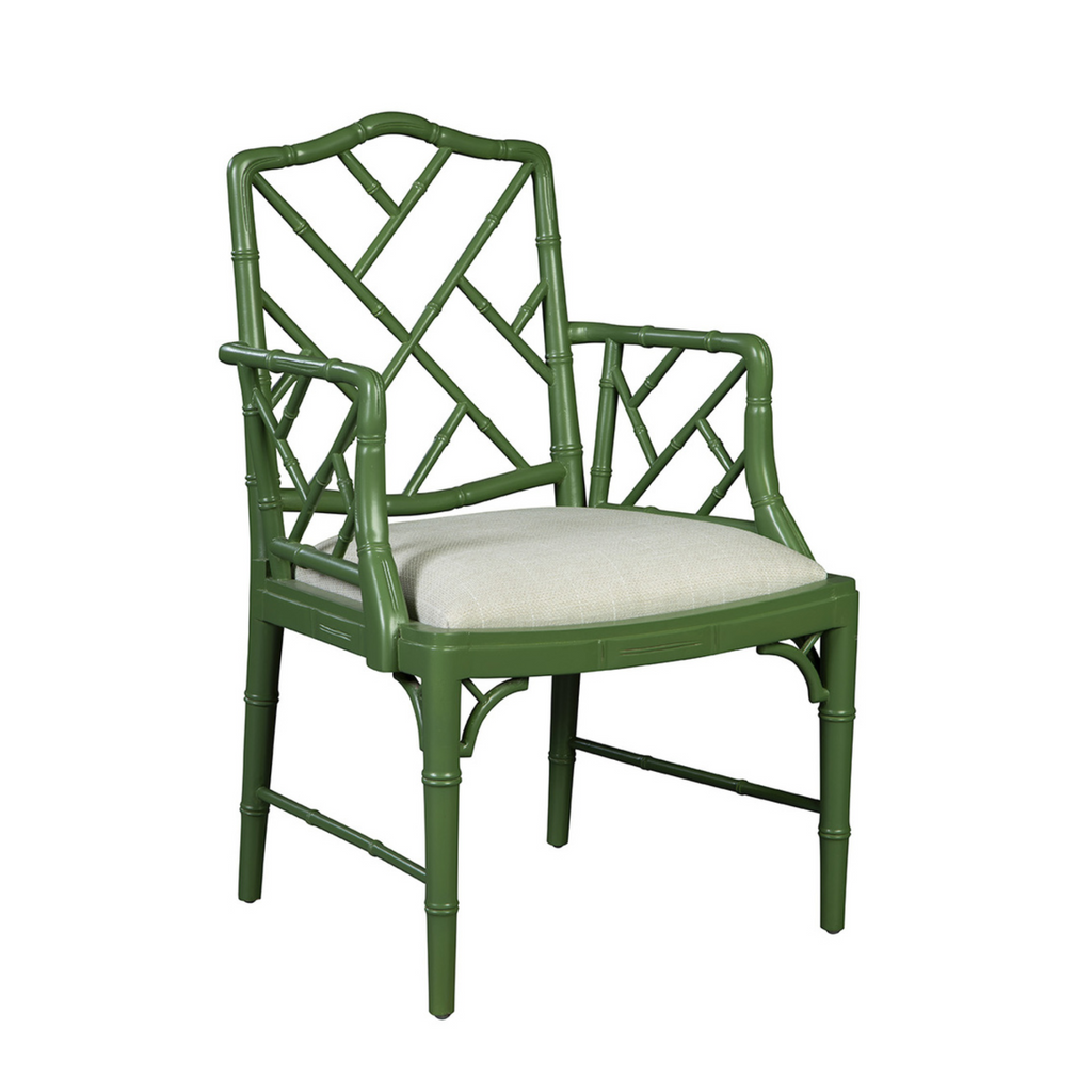 Set of Two Green Sawyer Arm Chairs - The Well Appointed House